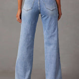 Vintage Wash Straight-Leg Jeans