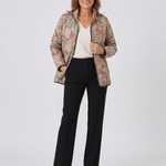 Pauline | Gesteppte Jacke mit Terrakotta-Karo – Terrakotta-Karo
