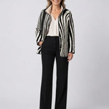 Sylvie | Gesteppte Jacke mit Zebra-Grafik