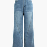Vintage Wash Straight-Leg Jeans