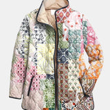 Gesteppte Jacke mit klassischem Patchwork – Mehrfarbig