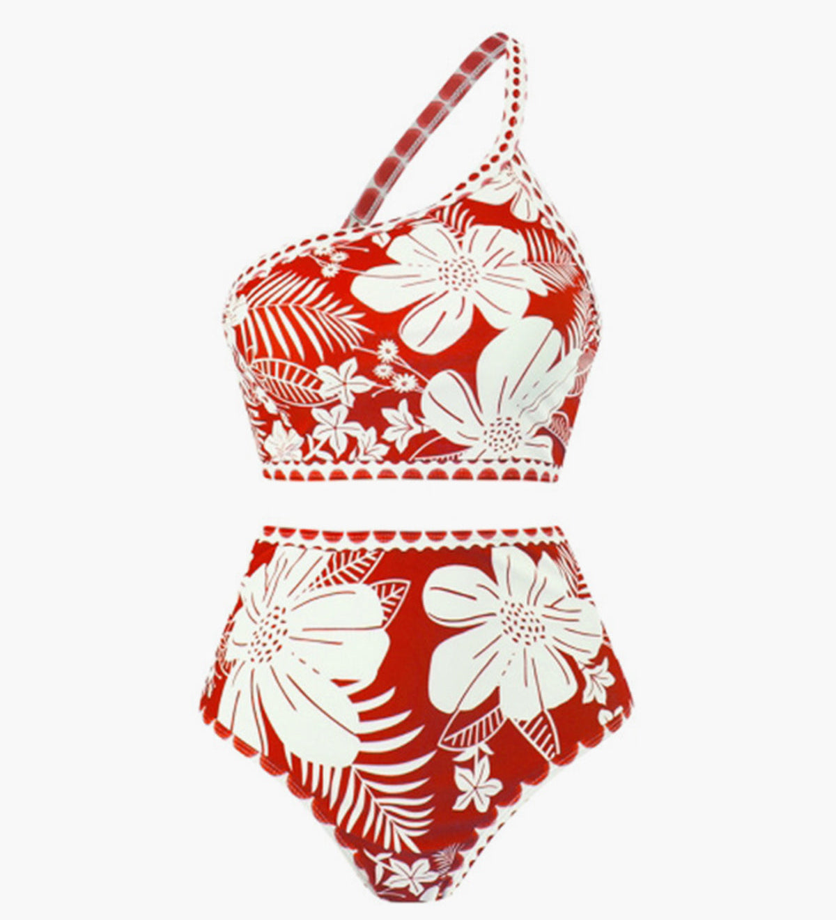 Tropical Breeze One-Shoulder Bikini