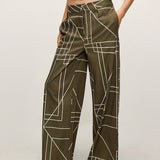 Luna Abstract Print Wide Leg Hose