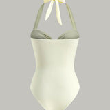 Soleil Halter Cutout Badeanzug