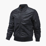 Men's Bomber Jacke with Ribbed Collar