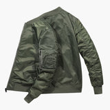 Men's Bomber Jacke with Ribbed Collar