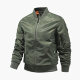 Men's Bomber Jacke with Ribbed Collar