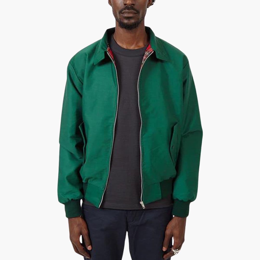 Men's Bomber Jacke with Ribbed Hem