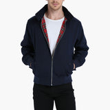 Men's Bomber Jacke with Ribbed Hem