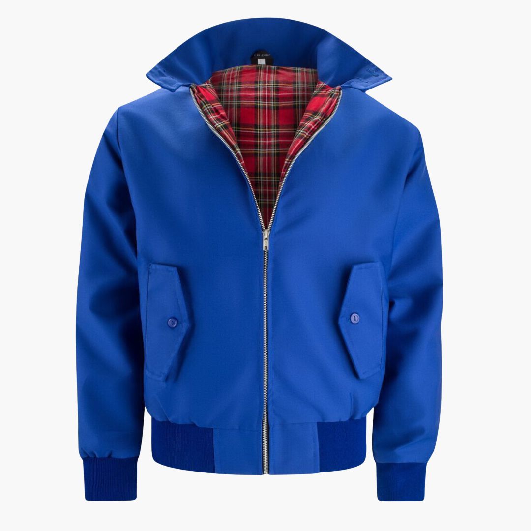 Men's Bomber Jacke with Ribbed Hem