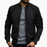 Men's aviator Jacke with ribbed collar and zippered pocket