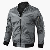 Men's bomber Jacke with zipper closure