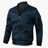 Men's bomber Jacke with zipper closure