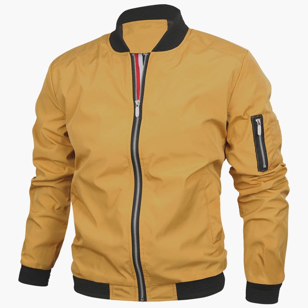 Men's bomber Jacke with zippered pocket