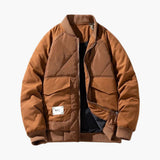Men's zip-up bomber Jacke with flap pockets