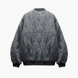 Quilted unisex bomber Jacke with ribbed collar