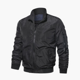 Men's Bomber Jacke with Zipper Closure