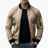 Men's Bomber Jacke with Zipper Closure