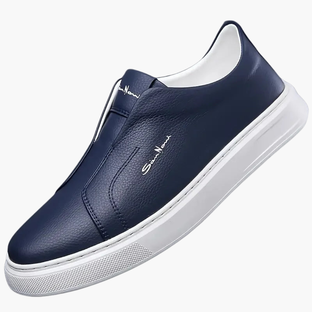Slip-on men's shoes with non-slip sole and low design