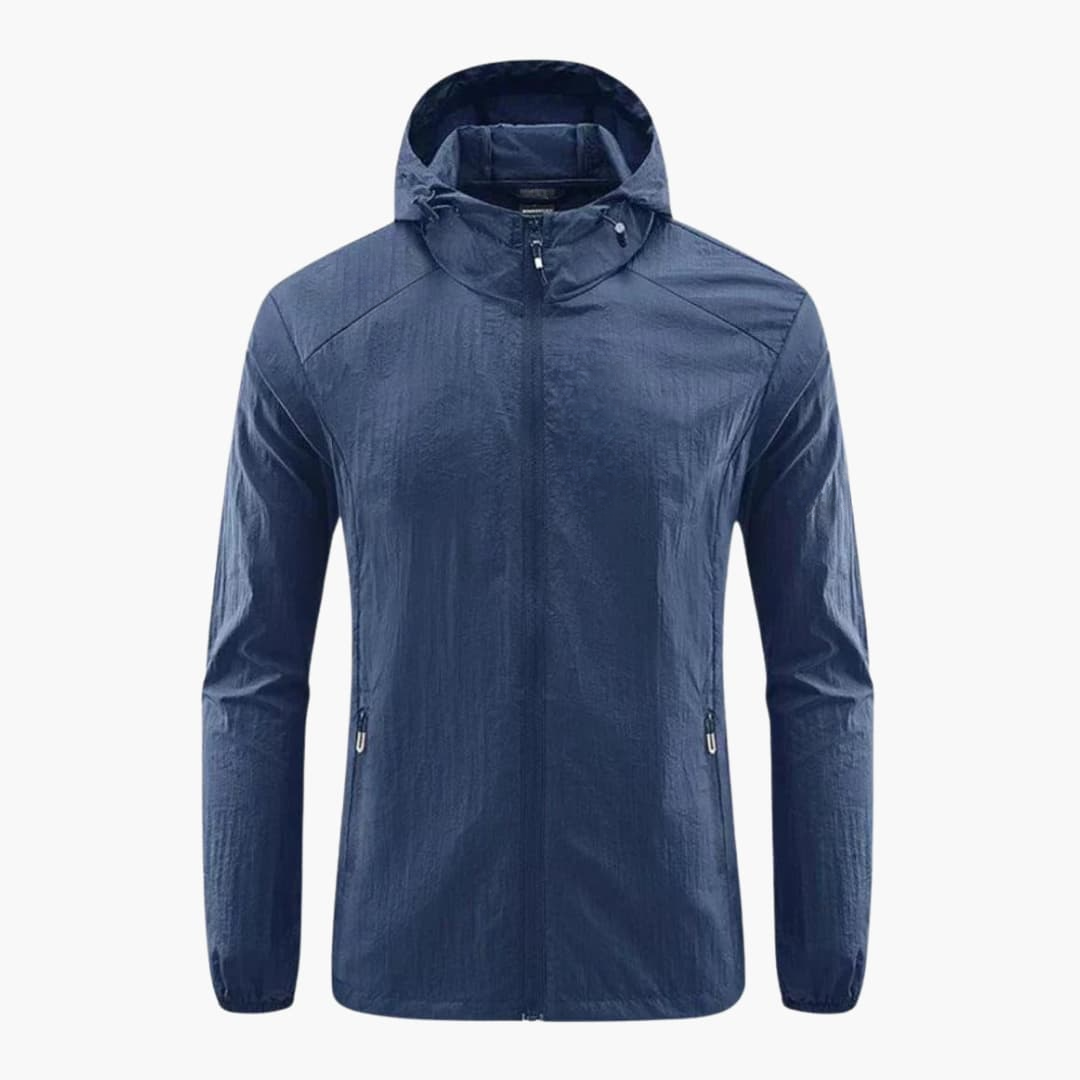 Men's Windbreaker with Hood and Full Zip