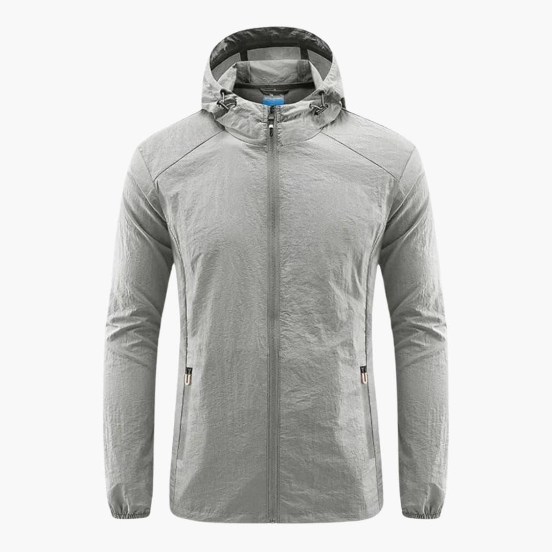 Men's Windbreaker with Hood and Full Zip