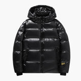 Men's Hooded Down Jacke with Side Pockets