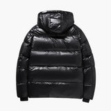 Men's Hooded Down Jacke with Side Pockets