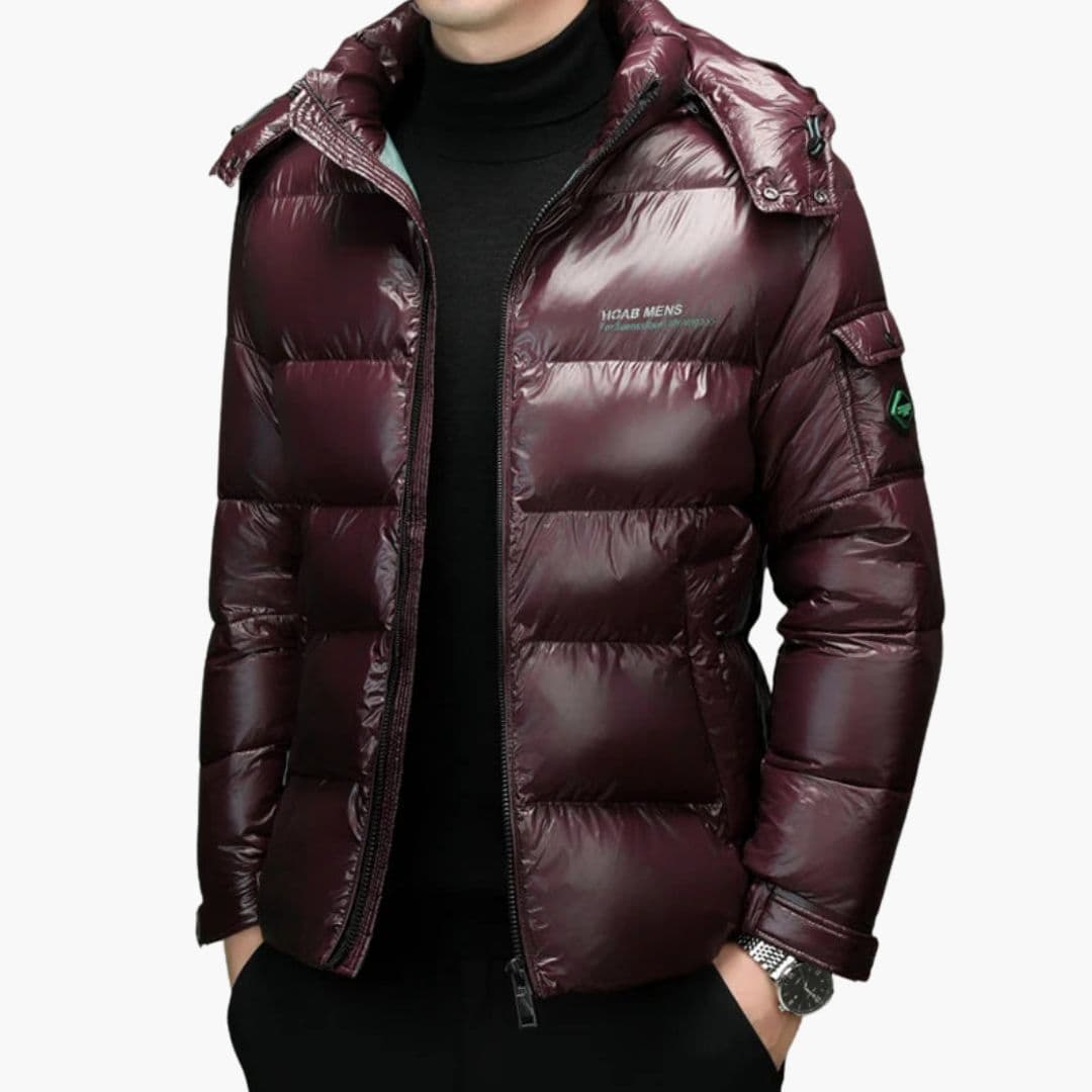 Men's Down Jacke with Removable Hood
