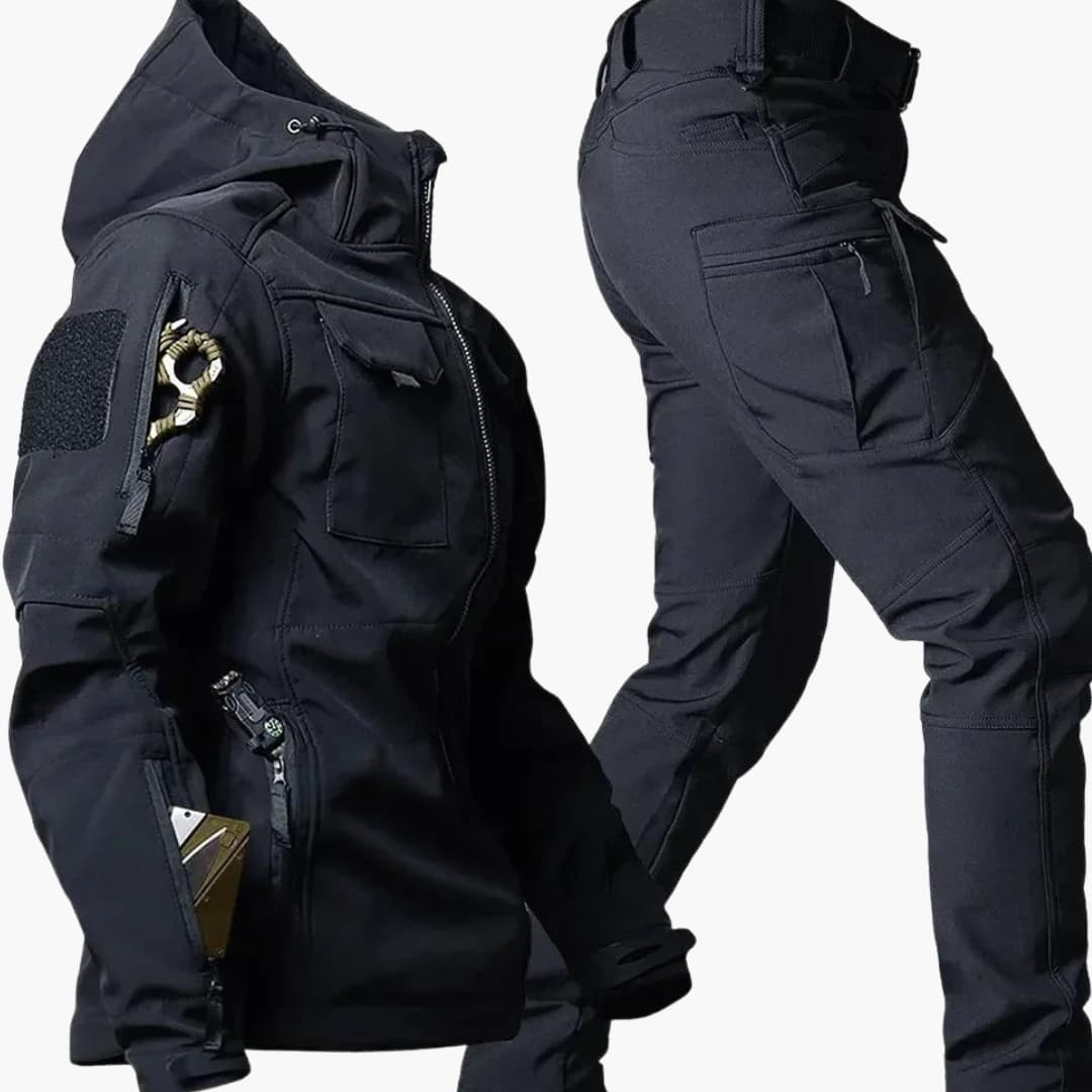 Men's outdoor set with zip-up Jacke and straight Hose