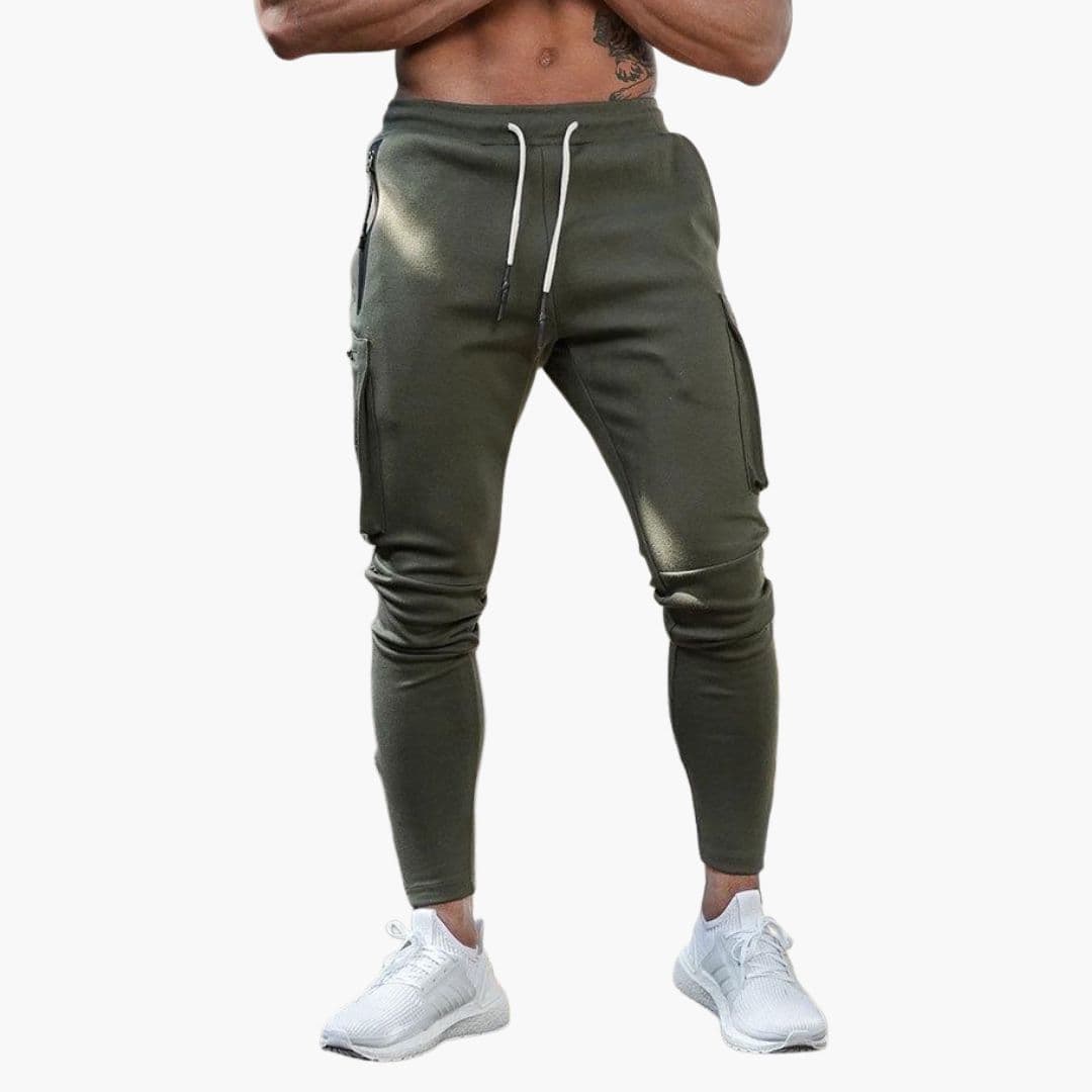 Men's joggers with zips and five pockets