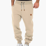 Men's relaxed fit fleece joggers with elastic waistband