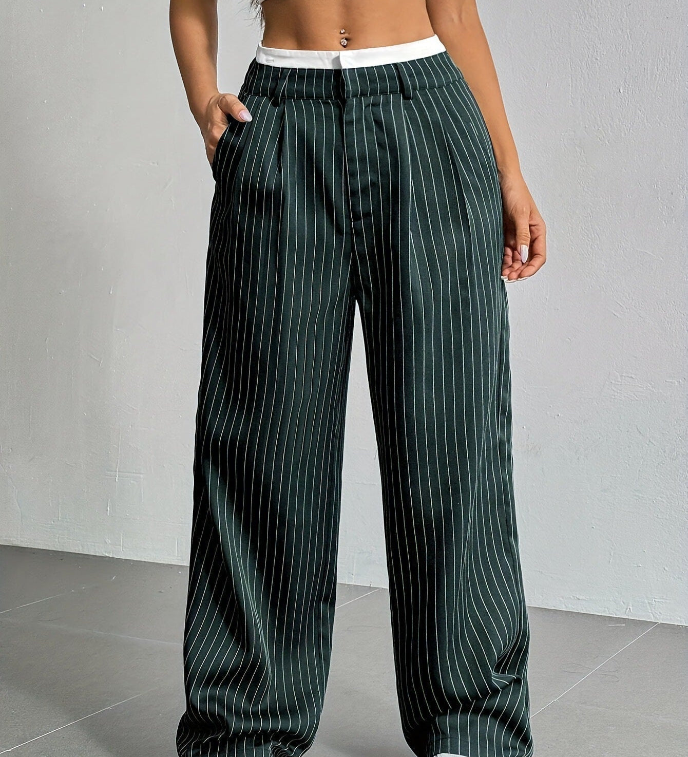 Stryx Pinstripe Wide-Leg Hose