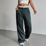 Stryx Pinstripe Wide-Leg Hose