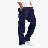 Men's Cargo Hose with Wide Legs and Multiple Pockets