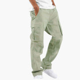 Men's Cargo Hose with Wide Legs and Multiple Pockets