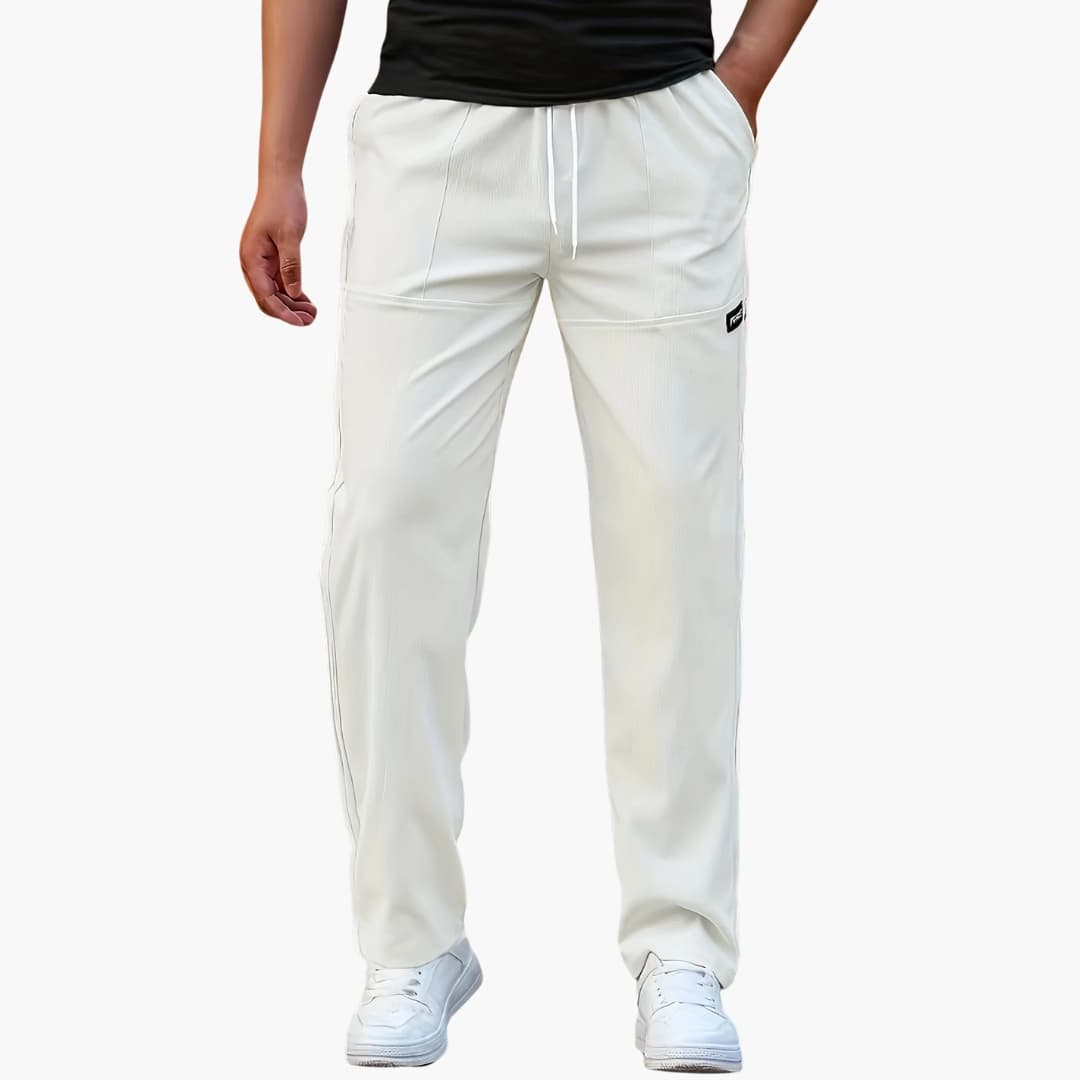Casual straight Hose for men with drawstring waist and side pockets