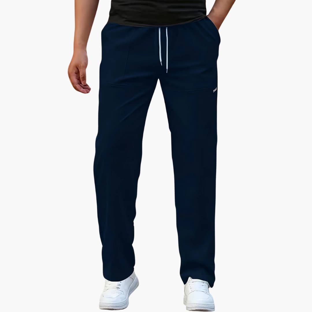 Casual straight Hose for men with drawstring waist and side pockets