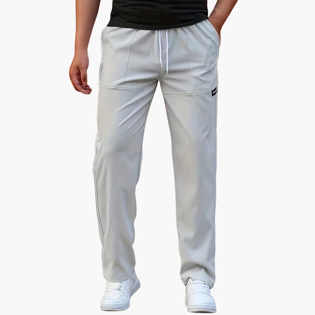 Casual straight Hose for men with drawstring waist and side pockets