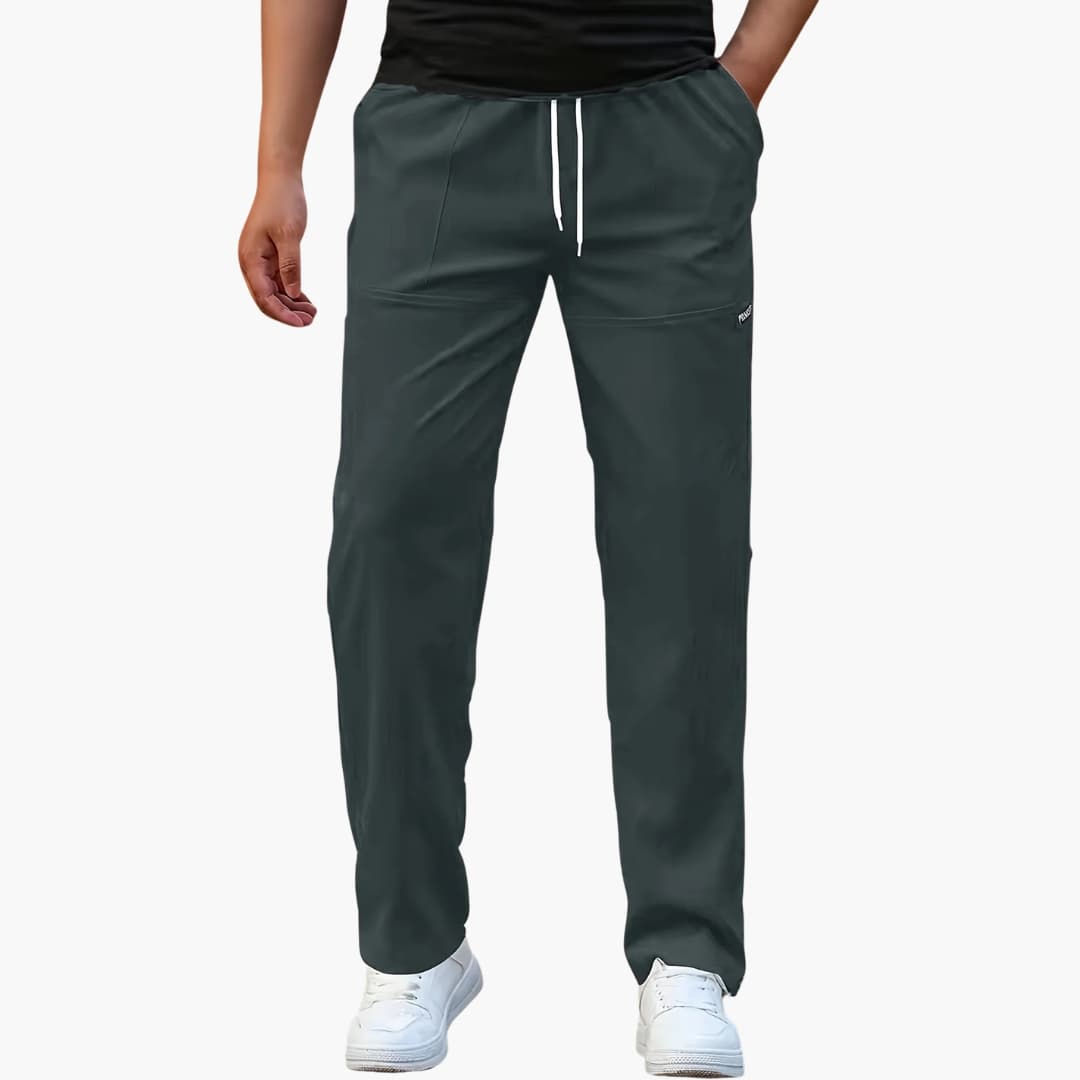 Casual straight Hose for men with drawstring waist and side pockets