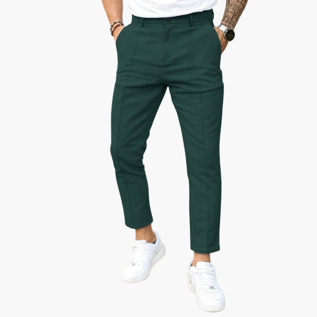 Men's slim fit casual ankle Hose with front seam