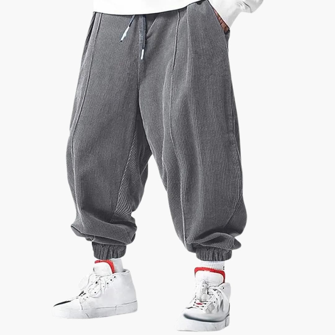 Men's casual corduroy Hose with drawstring waist