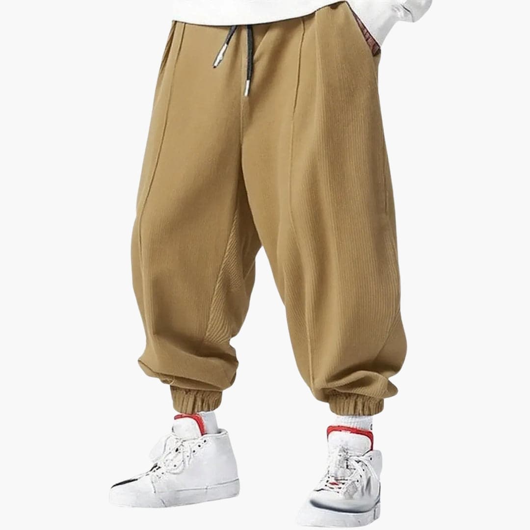 Men's casual corduroy Hose with drawstring waist