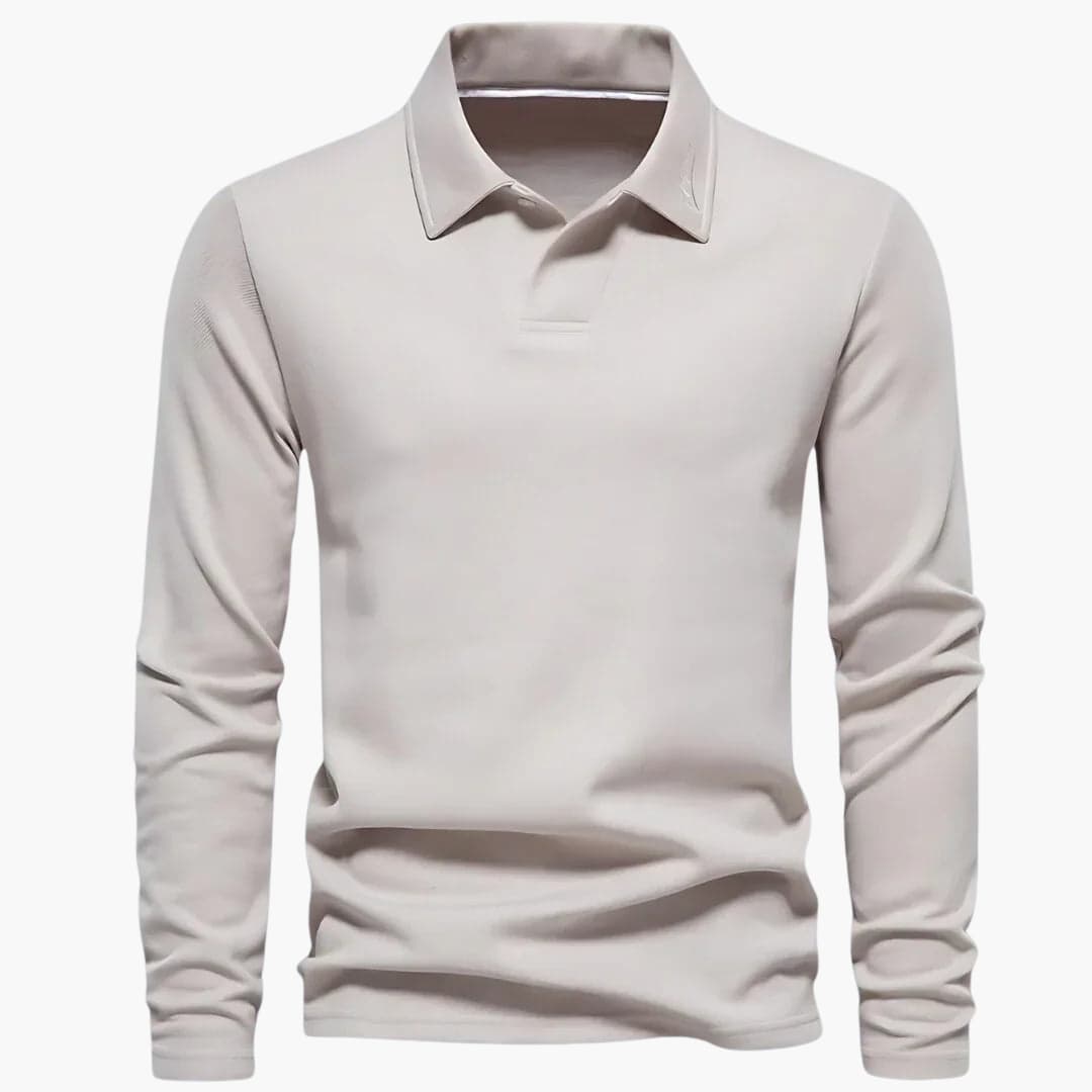 Men's polo with classic collar and slim fit