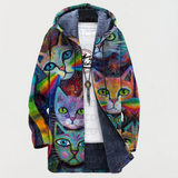 Teresa | Strickjacke mit Regenbogenkatze