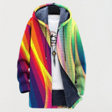 Lara | Strickjacke mit Regenbogenstreifen