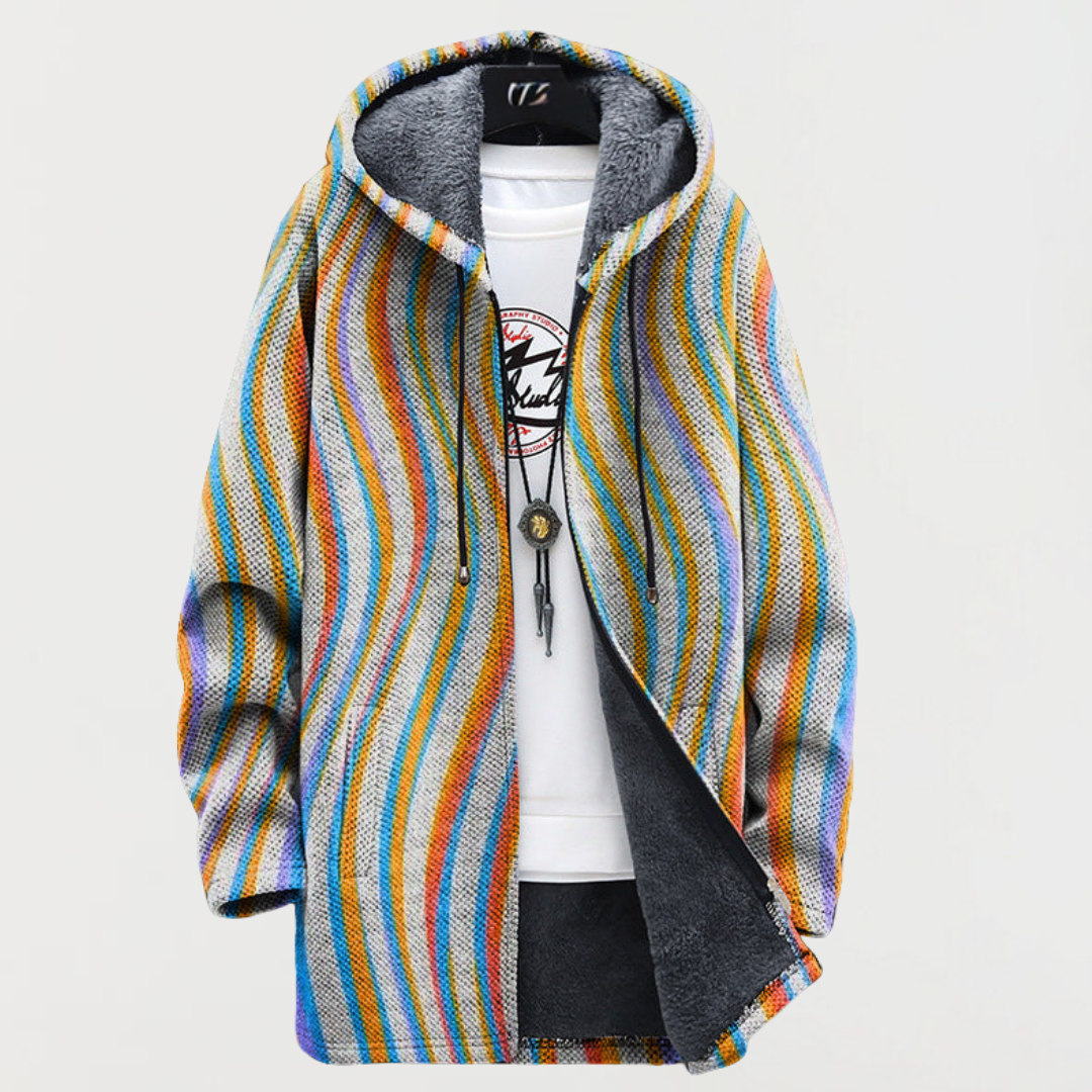 Catarina | Strickjacke mit gewellten Streifen