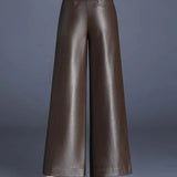 Monroe Faux Leather Wide Leg Hose