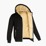 Men's Zip-Up Hoodie with Fleece Lining