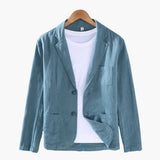 Men's Blazer Jacke with Notched Lapel Collar