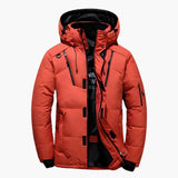 Men's Winter Jacke with Hood and Zipped Pockets